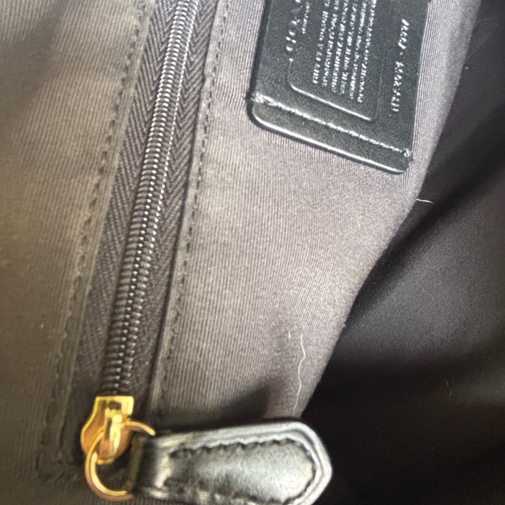 Coach New York Black Pebbled Leather Prairie Satchel Crossbody Gold Hardware - Picture 11 of 13